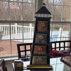 Blue and White Decorative Lighthouse Stacking baskets